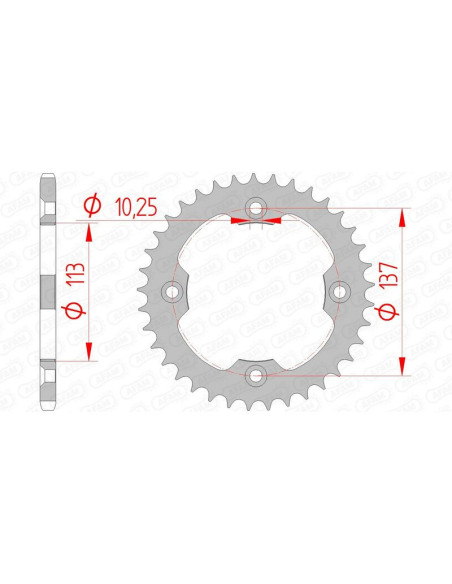Couronne Acier AFAM 14412