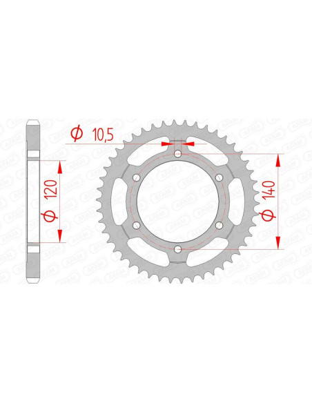 Couronne Acier AFAM 14507