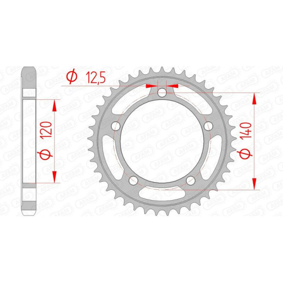 Couronne Acier AFAM 14911