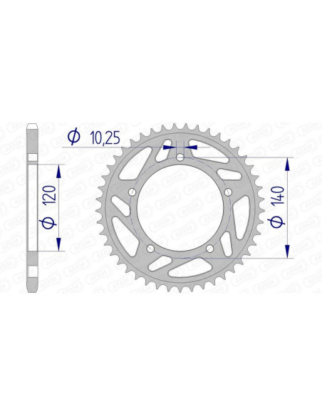 Couronne Alu AFAM 15605 pas 520