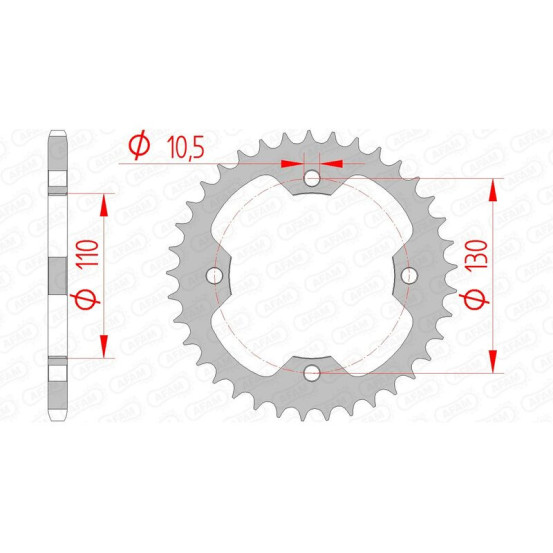 Couronne Acier AFAM 16406