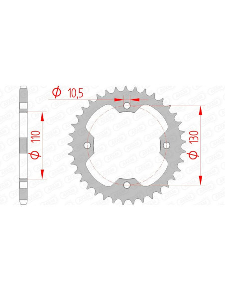 Couronne Acier AFAM 16406
