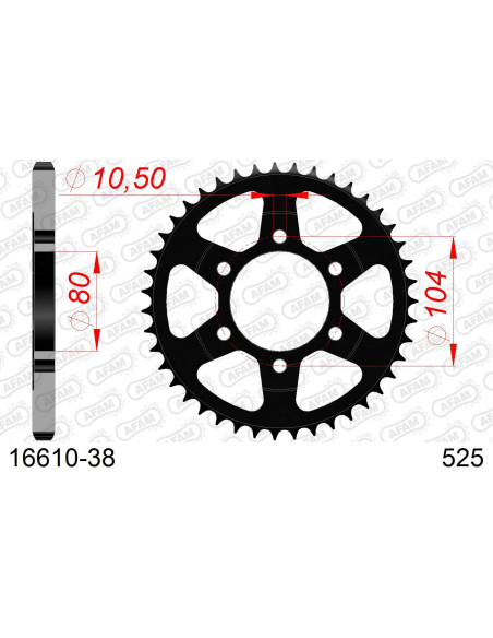Couronne Acier AFAM 16610