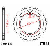 Couronne acier JT - Pas 520 - CAGIVA 125 Freccia