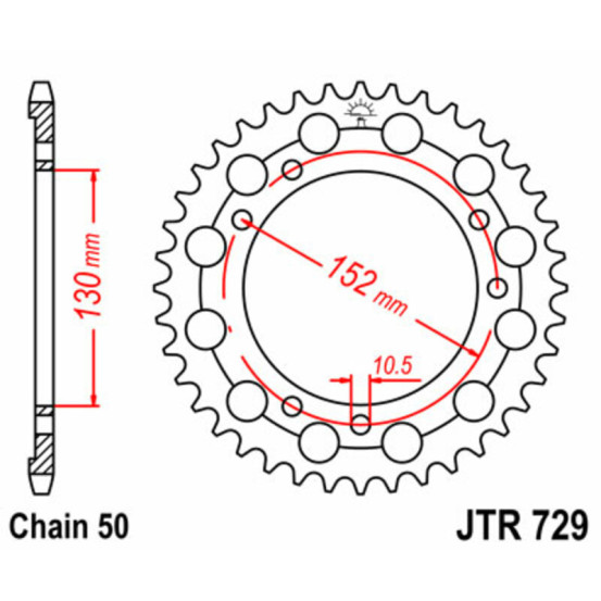 Couronne acier JT - Pas 530 - CAGIVA 900cc