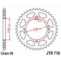 Couronne acier JT - Pas 530 - DUCATI 650 / 750cc