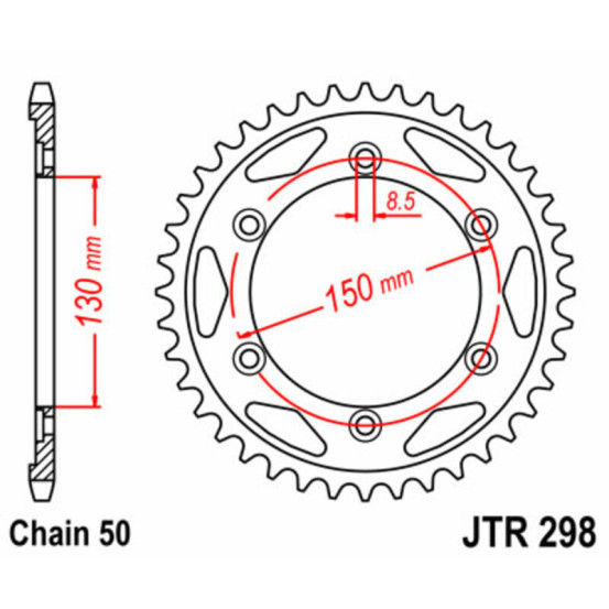 Couronne acier JT - Pas 530 - HONDA 400 NS RF 1985-1988