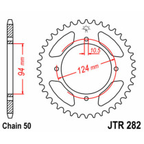 Couronne acier JT - Pas 530 - HONDA 500 / 550cc