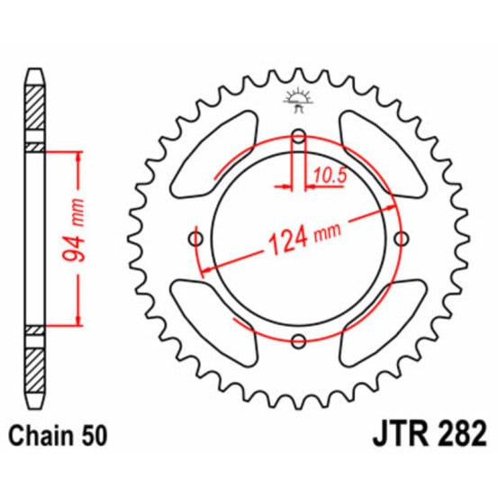 Couronne acier JT - Pas 530 - HONDA 500 / 550cc