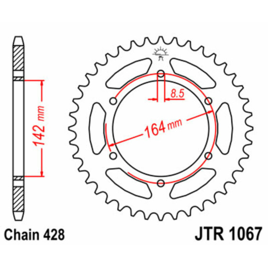 Couronne acier JT - Pas 428 - 125 GT Comet 2009-2010