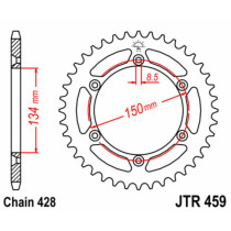 Couronne acier JT - Pas 428 - KAWASAKI 125 KDX 1990-1999