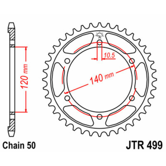 Couronne acier JT - Pas 530 - KAWASAKI SUZUKI