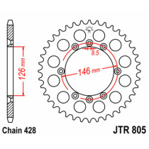 Couronne acier JT - Pas 428 - SUZUKI 125cc