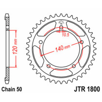 Couronne acier JT - Pas 530 - SUZUKI TRIUMPH 955 à 1340cc