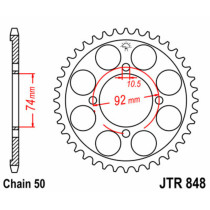 Couronne acier JT - Pas 530 - YAMAHA 350cc