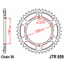 Couronne acier JT - Pas 530 - YAMAHA