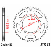 Couronne acier JT - Pas 420 - APRILIA 50cc