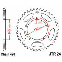Couronne acier JT - Pas 420 - APRILIA YAMAHA 50cc