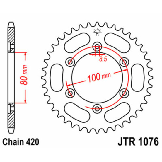 Couronne acier JT - Pas 420 - 50 Spike 2002-2005