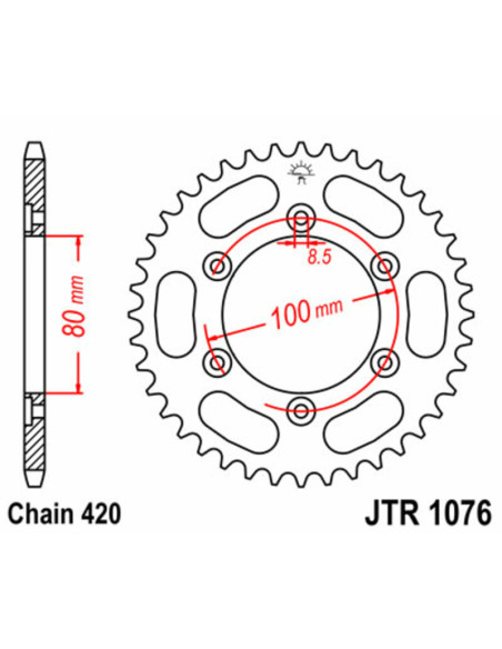 Couronne acier JT - Pas 420 - 50 Spike 2002-2005