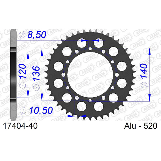Couronne Alu AFAM 17404