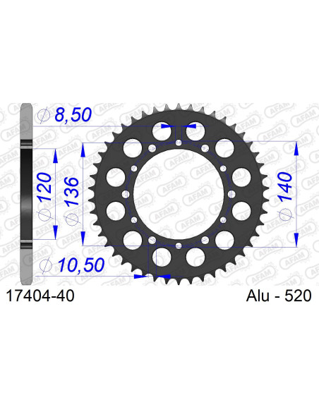 Couronne Alu AFAM 17404
