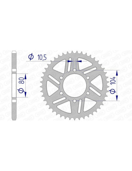 Couronne Alu AFAM 17606