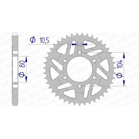 Couronne Alu AFAM 17610