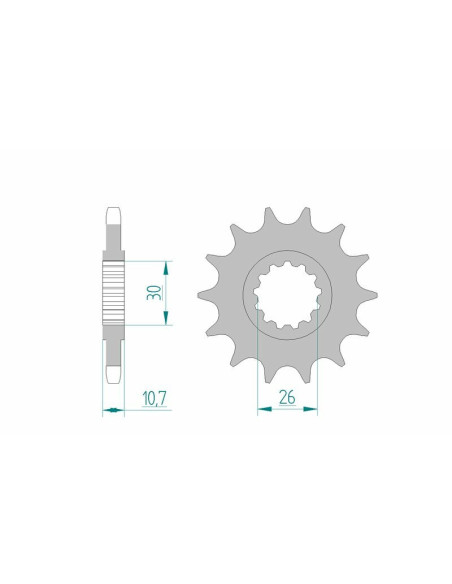 Pignon acier AFAM - Pas 525 - réf 21607