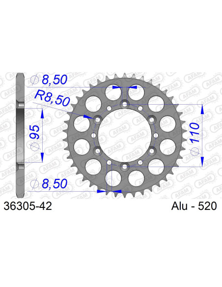 Couronne Alu AFAM 36305