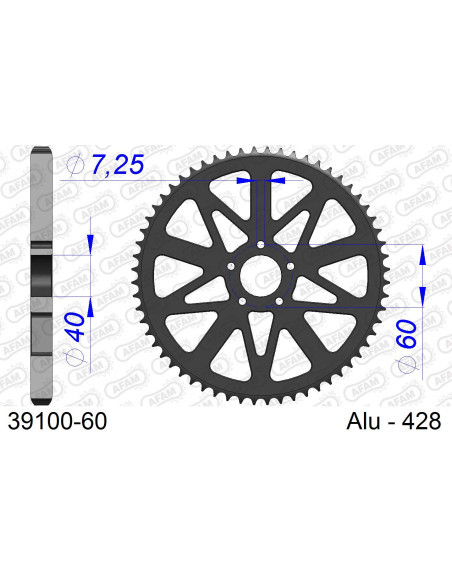 Couronne Alu AFAM 39100