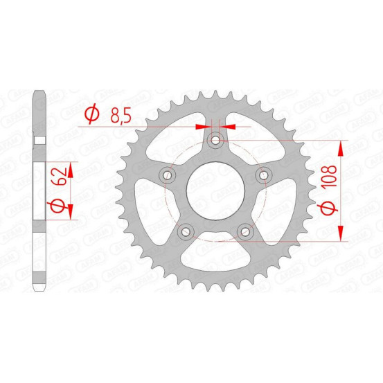 Couronne Acier AFAM 44203