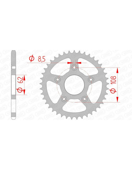Couronne Acier AFAM 44203