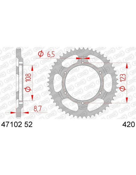 Couronne Acier AFAM 47102