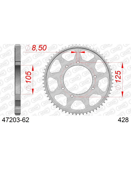Couronne Acier AFAM 47203