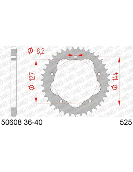 Couronne Acier AFAM 50608