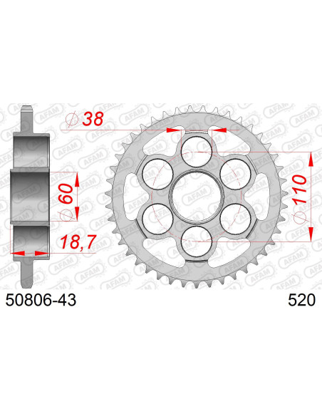 Couronne Acier AFAM 50806