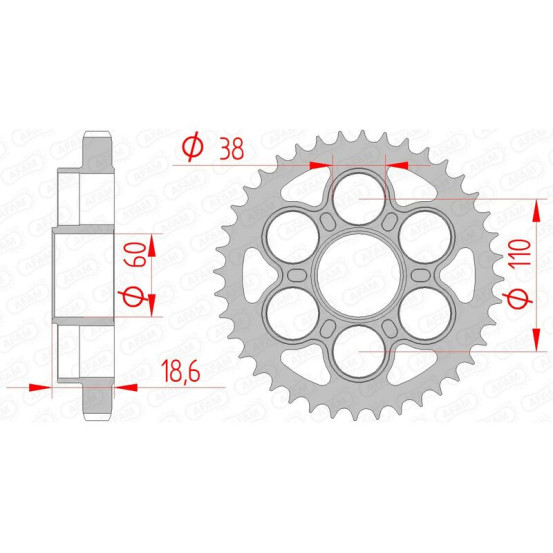 Couronne Acier AFAM 50900