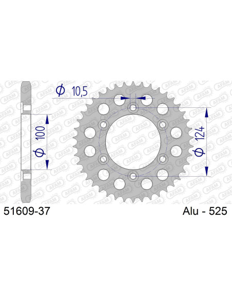 Couronne Alu AFAM 51609