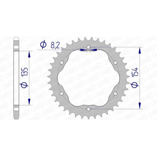 Couronne Alu AFAM 51804