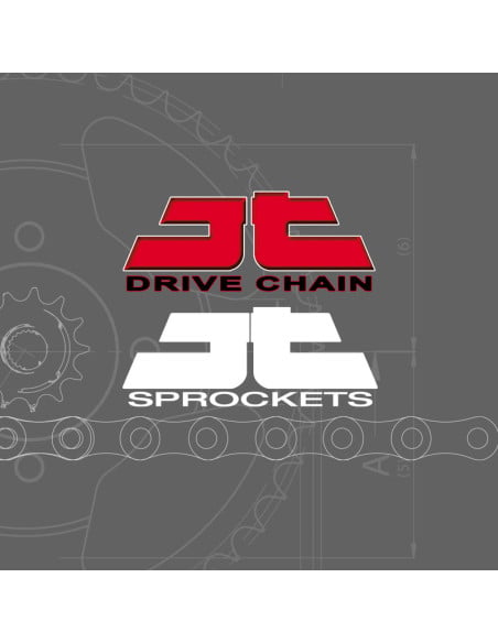 Kit chaine 428 acier JT - 125 YBR Custom 2008-2014