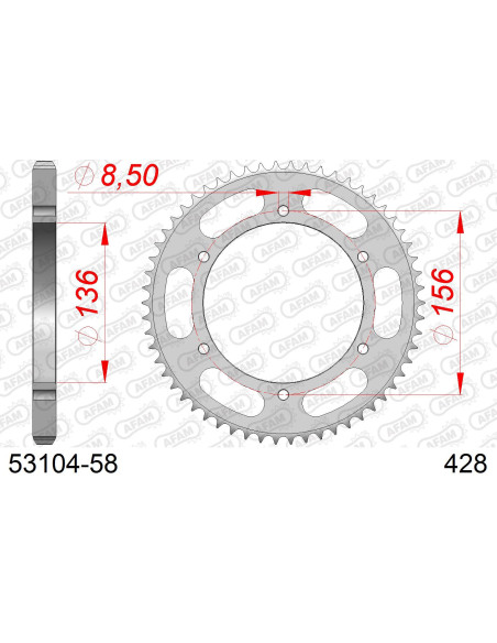 Couronne Acier AFAM 53104
