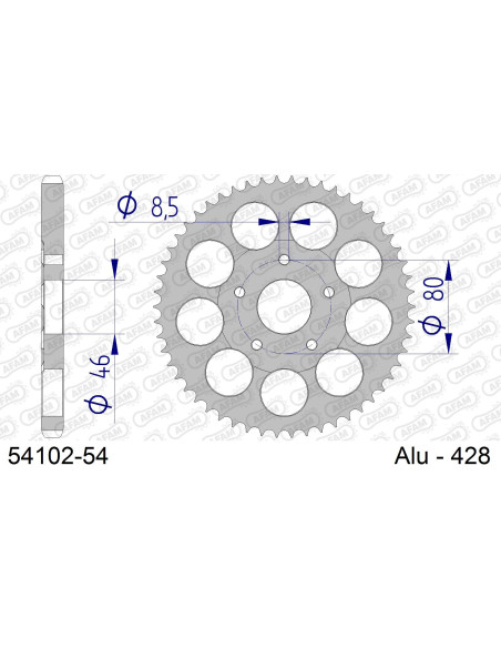 Couronne Alu AFAM 54102
