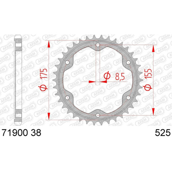 Couronne Acier AFAM 71900