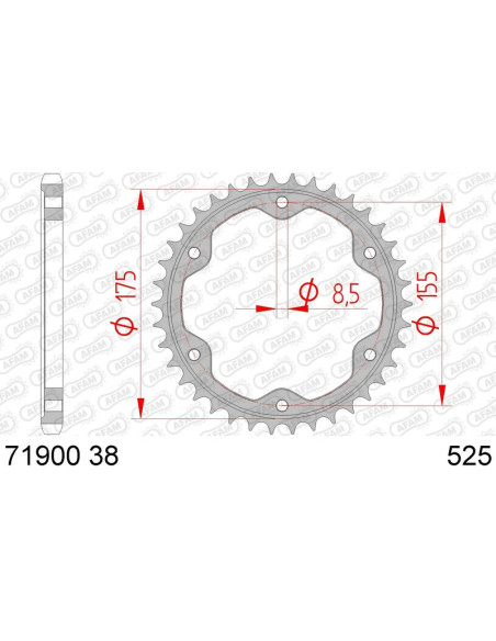 Couronne Acier AFAM 71900