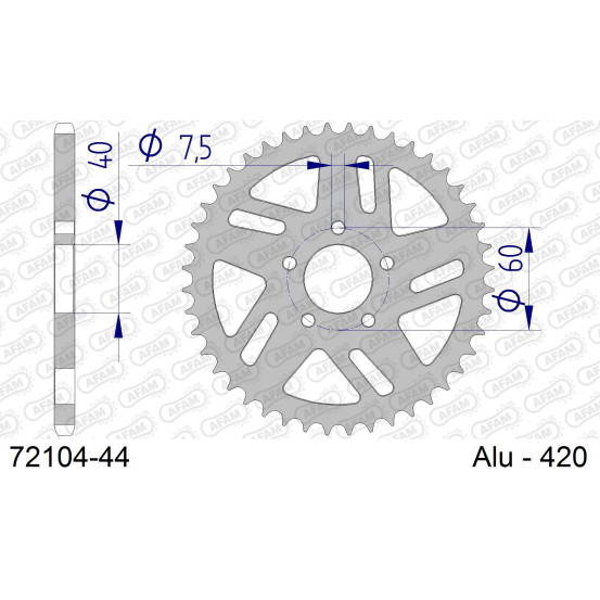 Couronne Alu AFAM 72104