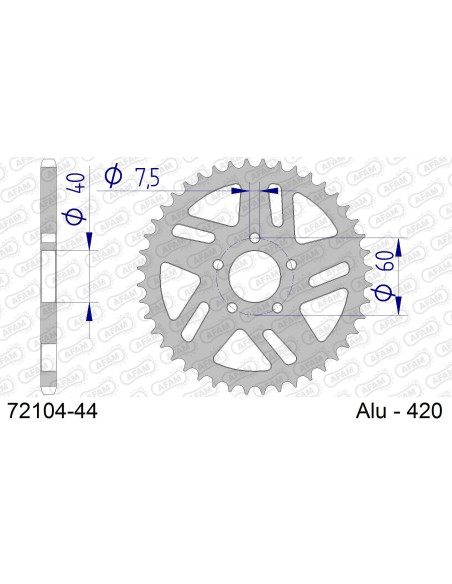 Couronne Alu AFAM 72104