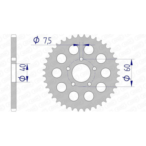 Couronne Alu AFAM 72105