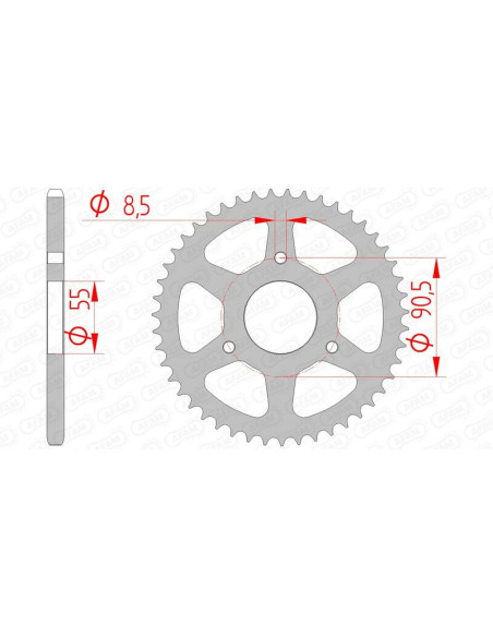 Couronne Acier AFAM 80104