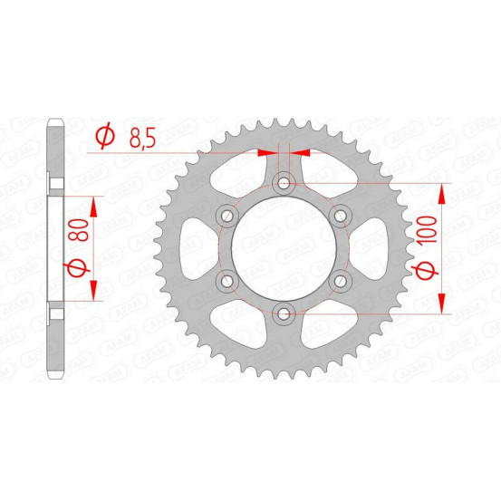 Couronne Acier AFAM 80105